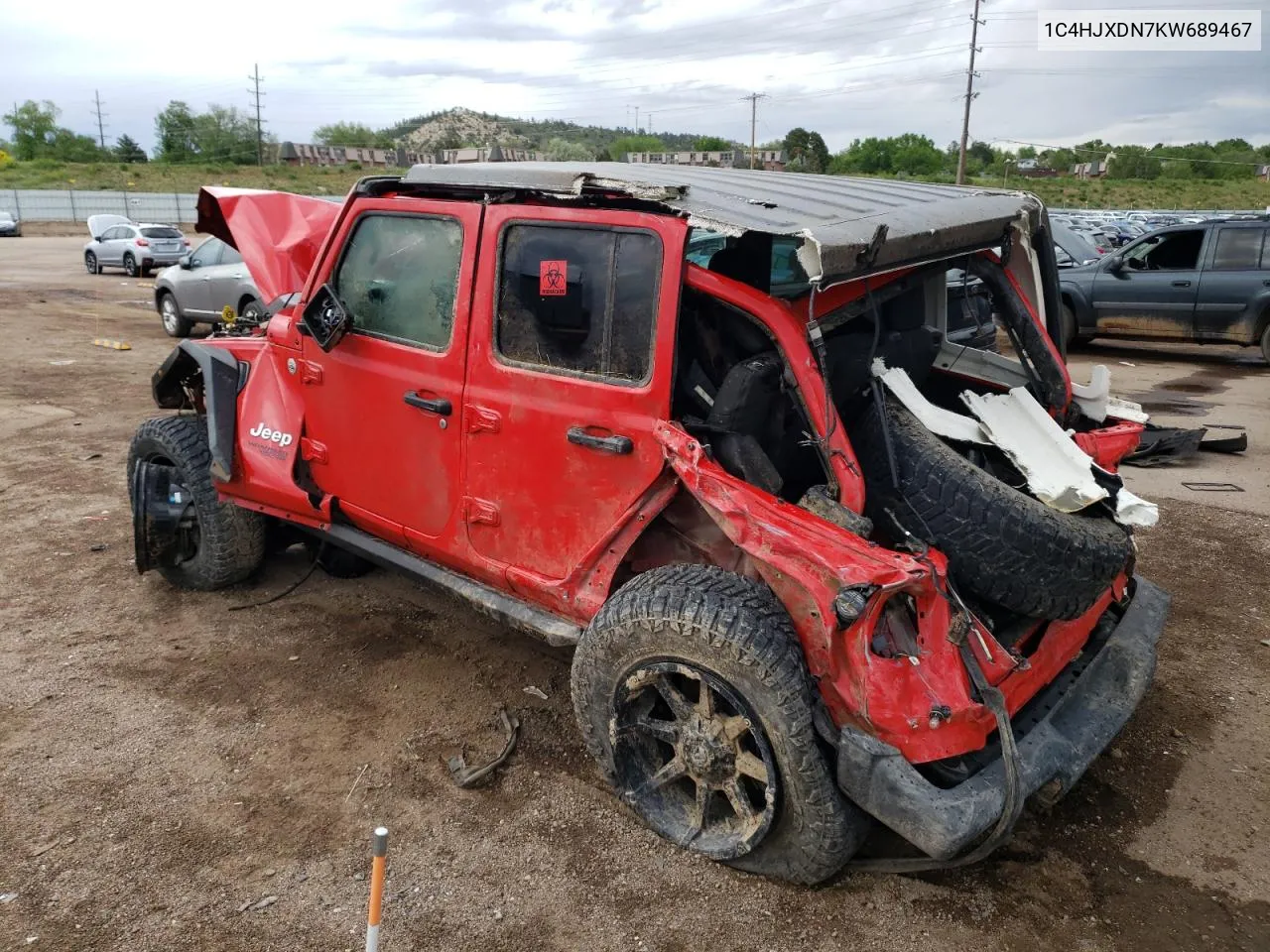 2019 Jeep Wrangler Unlimited Sport VIN: 1C4HJXDN7KW689467 Lot: 57060964