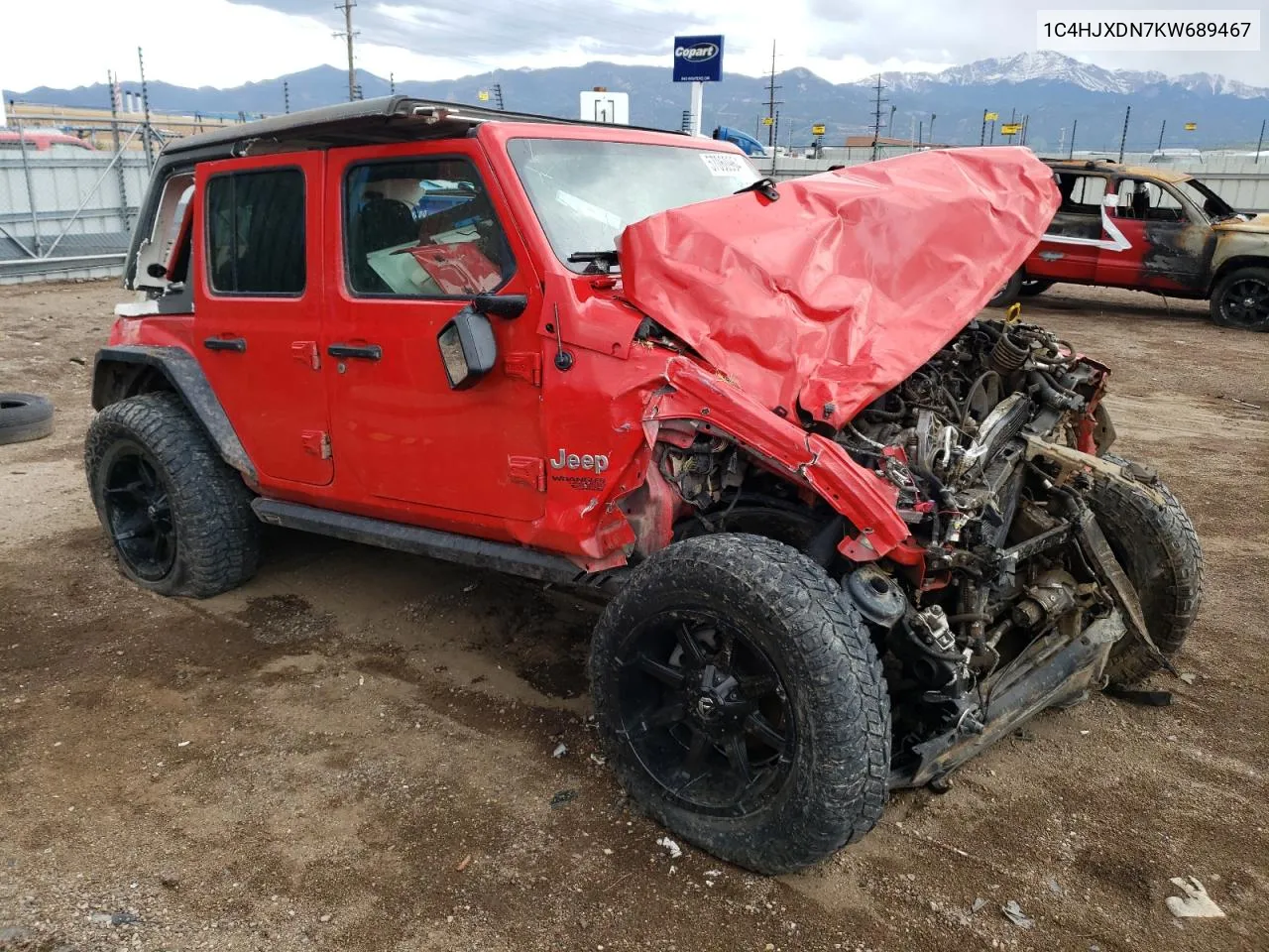 2019 Jeep Wrangler Unlimited Sport VIN: 1C4HJXDN7KW689467 Lot: 57060964