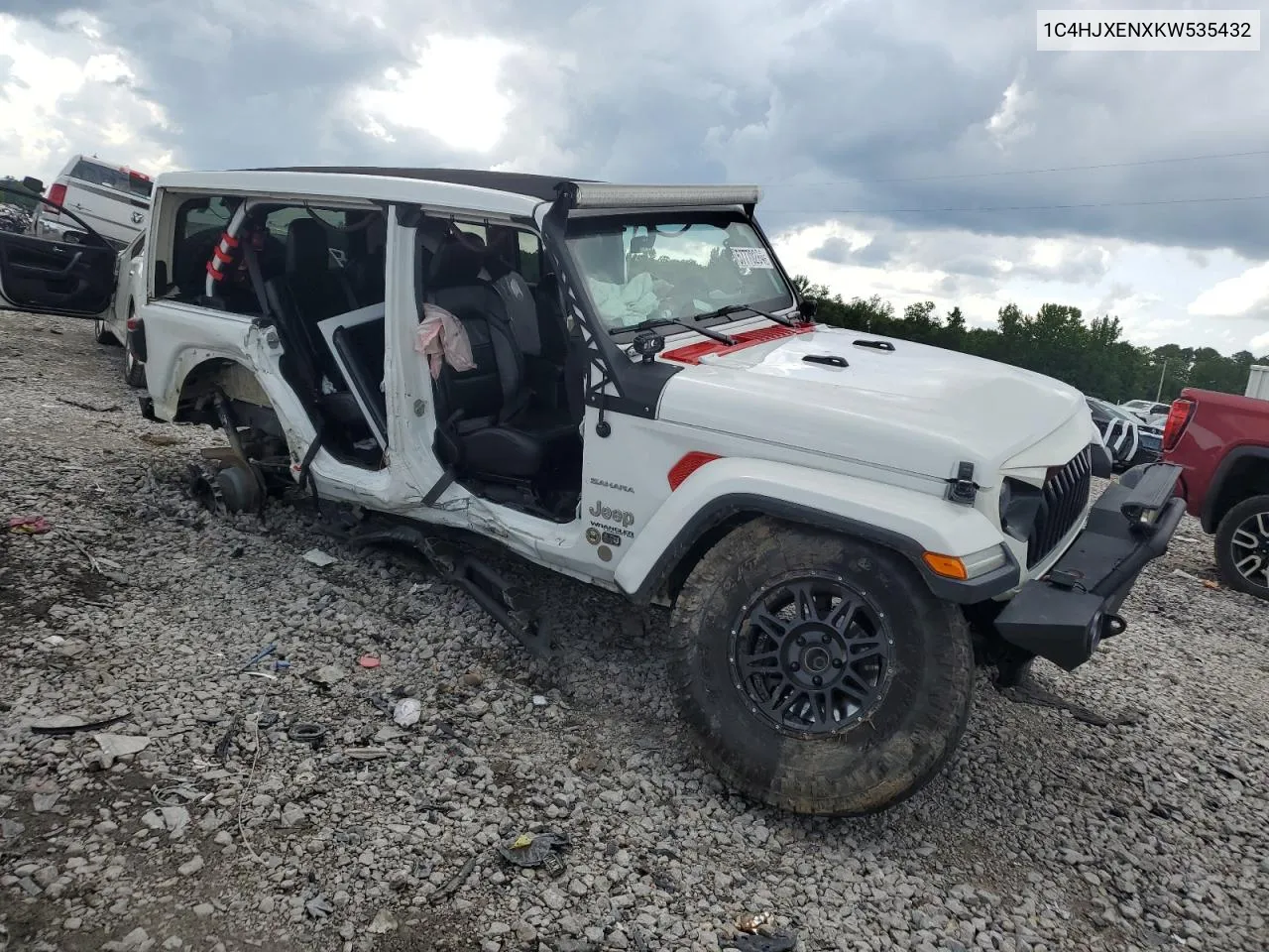 2019 Jeep Wrangler Unlimited Sahara VIN: 1C4HJXENXKW535432 Lot: 57770284