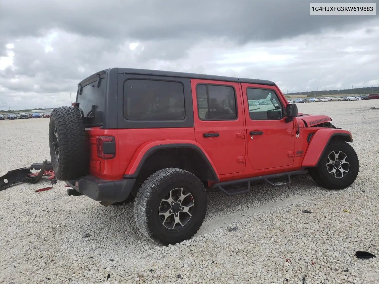 2019 Jeep Wrangler Unlimited Rubicon VIN: 1C4HJXFG3KW619883 Lot: 58165423