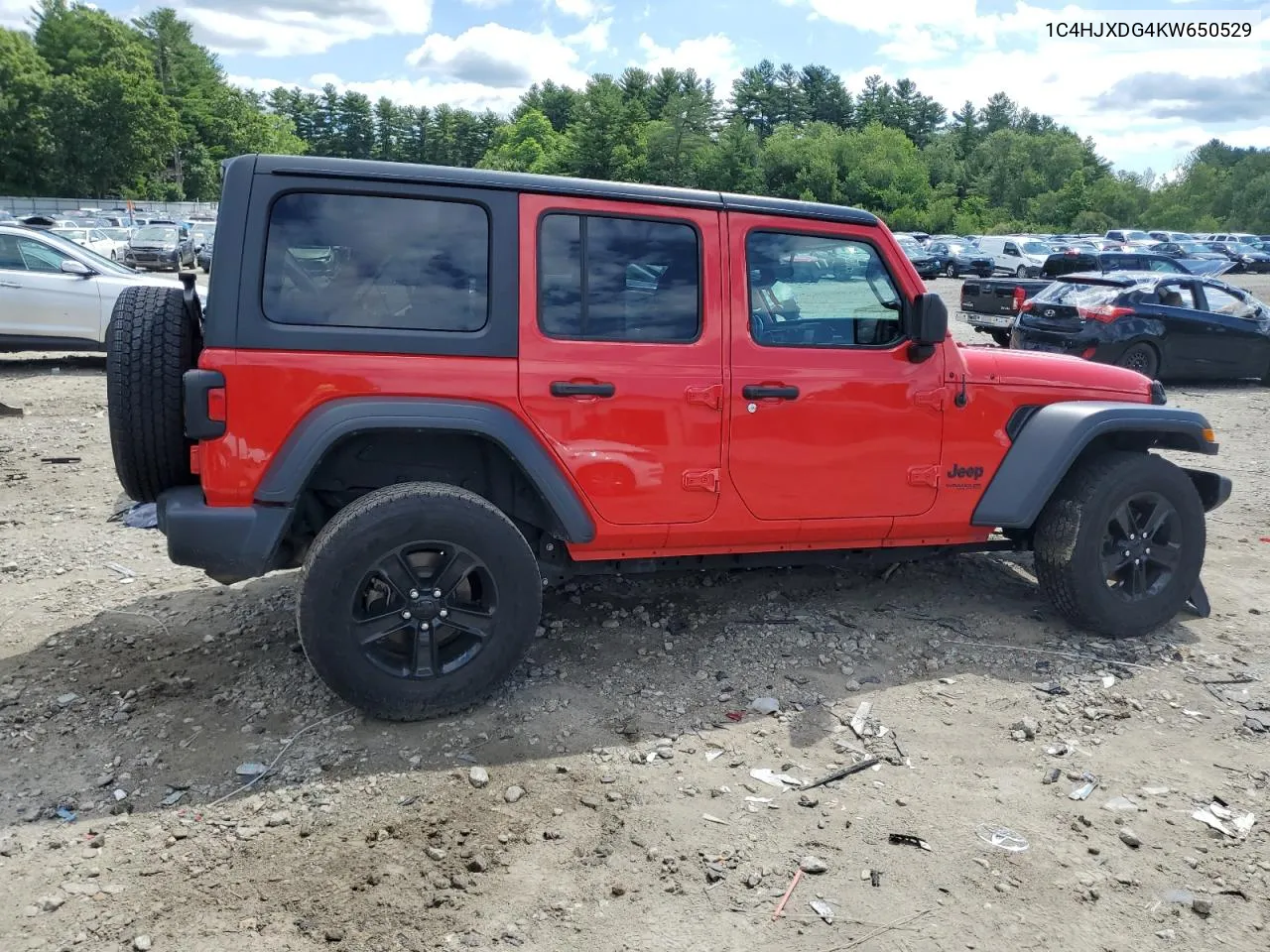 2019 Jeep Wrangler Unlimited Sport VIN: 1C4HJXDG4KW650529 Lot: 58733544