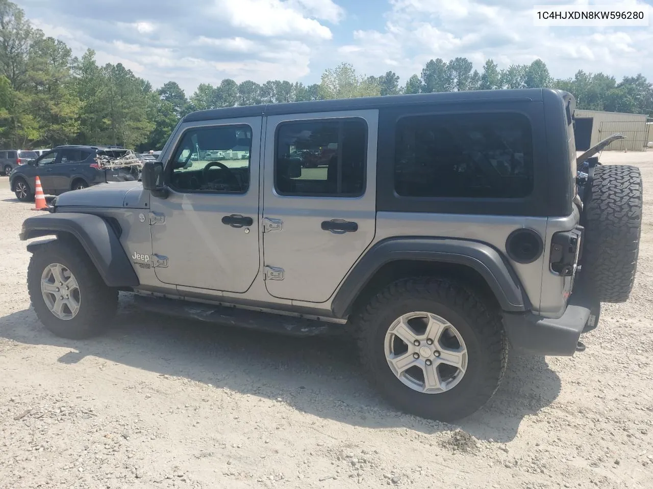 2019 Jeep Wrangler Unlimited Sport VIN: 1C4HJXDN8KW596280 Lot: 59771074