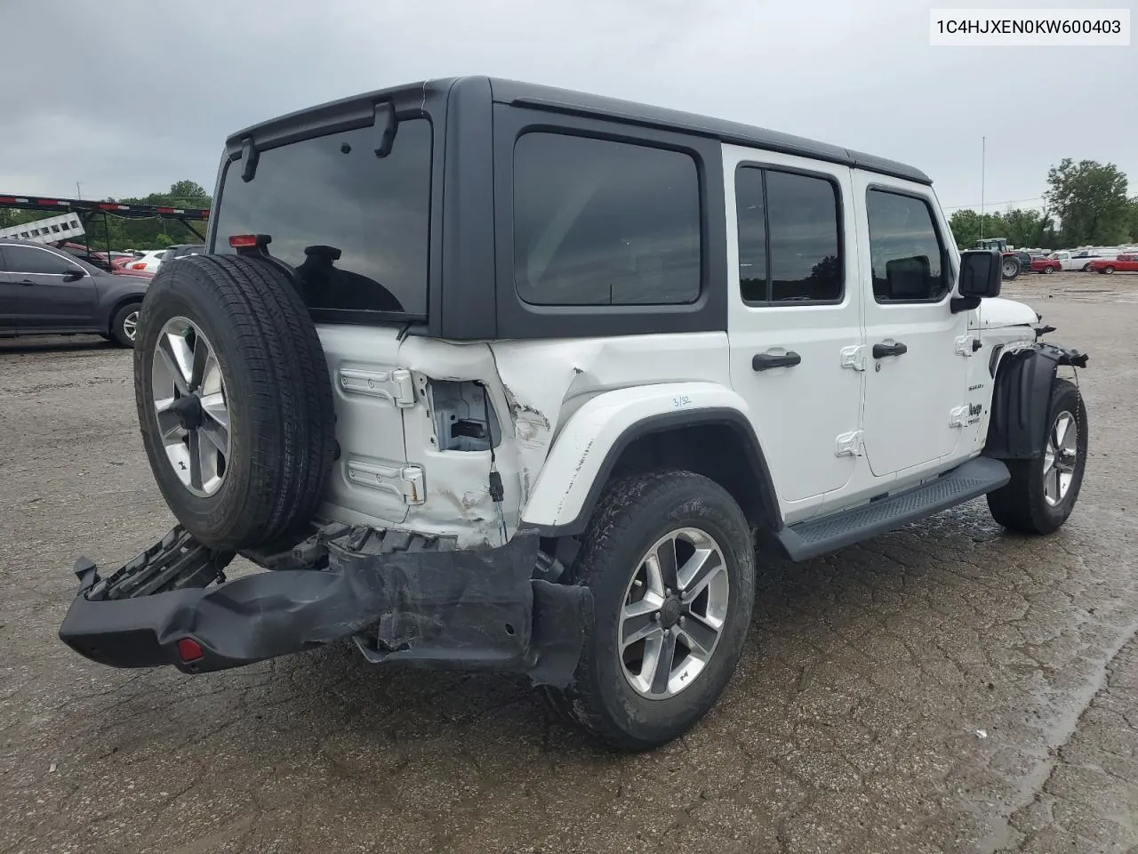 2019 Jeep Wrangler Unlimited Sahara VIN: 1C4HJXEN0KW600403 Lot: 60115634