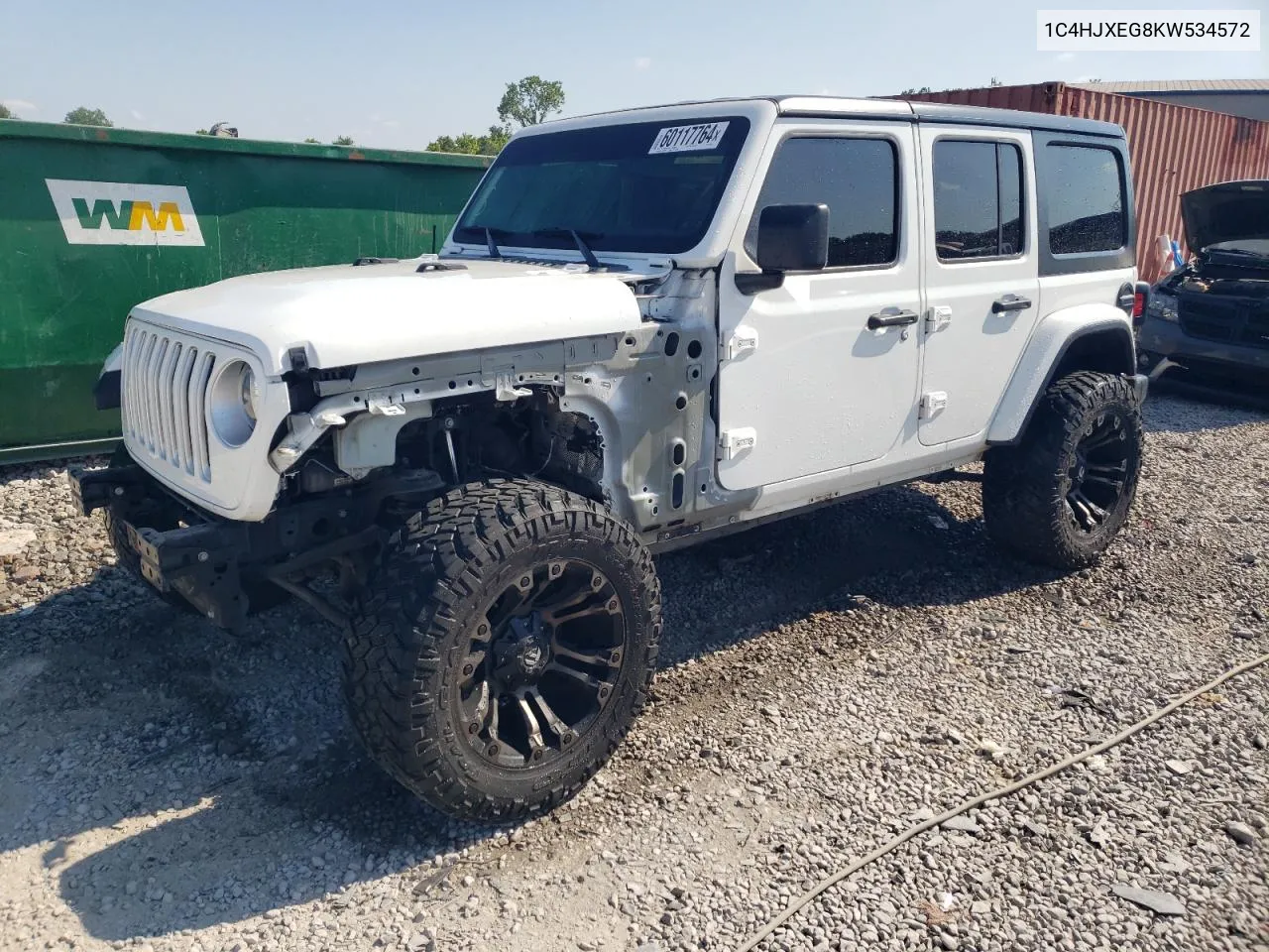 2019 Jeep Wrangler Unlimited Sahara VIN: 1C4HJXEG8KW534572 Lot: 60117764