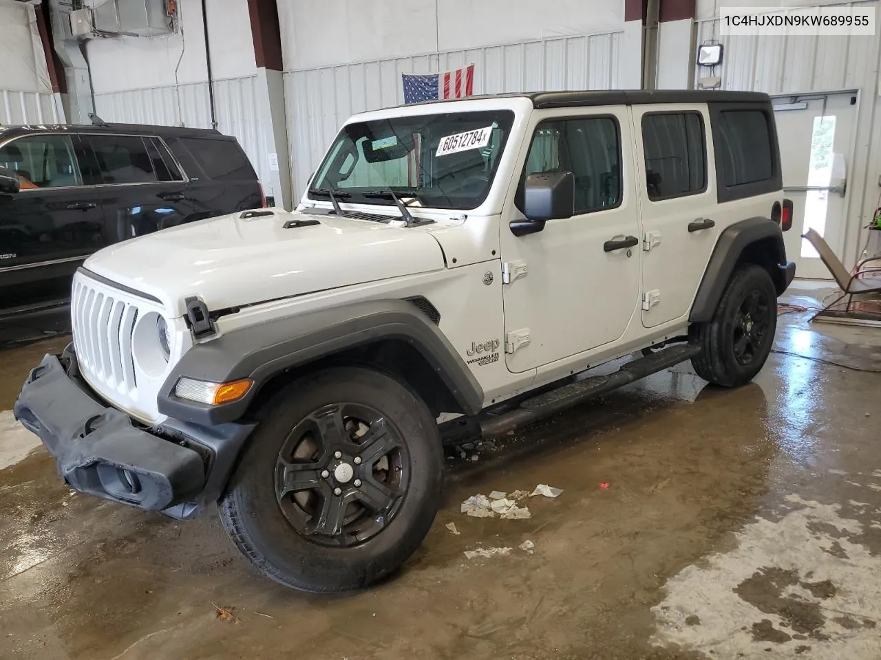 2019 Jeep Wrangler Unlimited Sport VIN: 1C4HJXDN9KW689955 Lot: 60512784