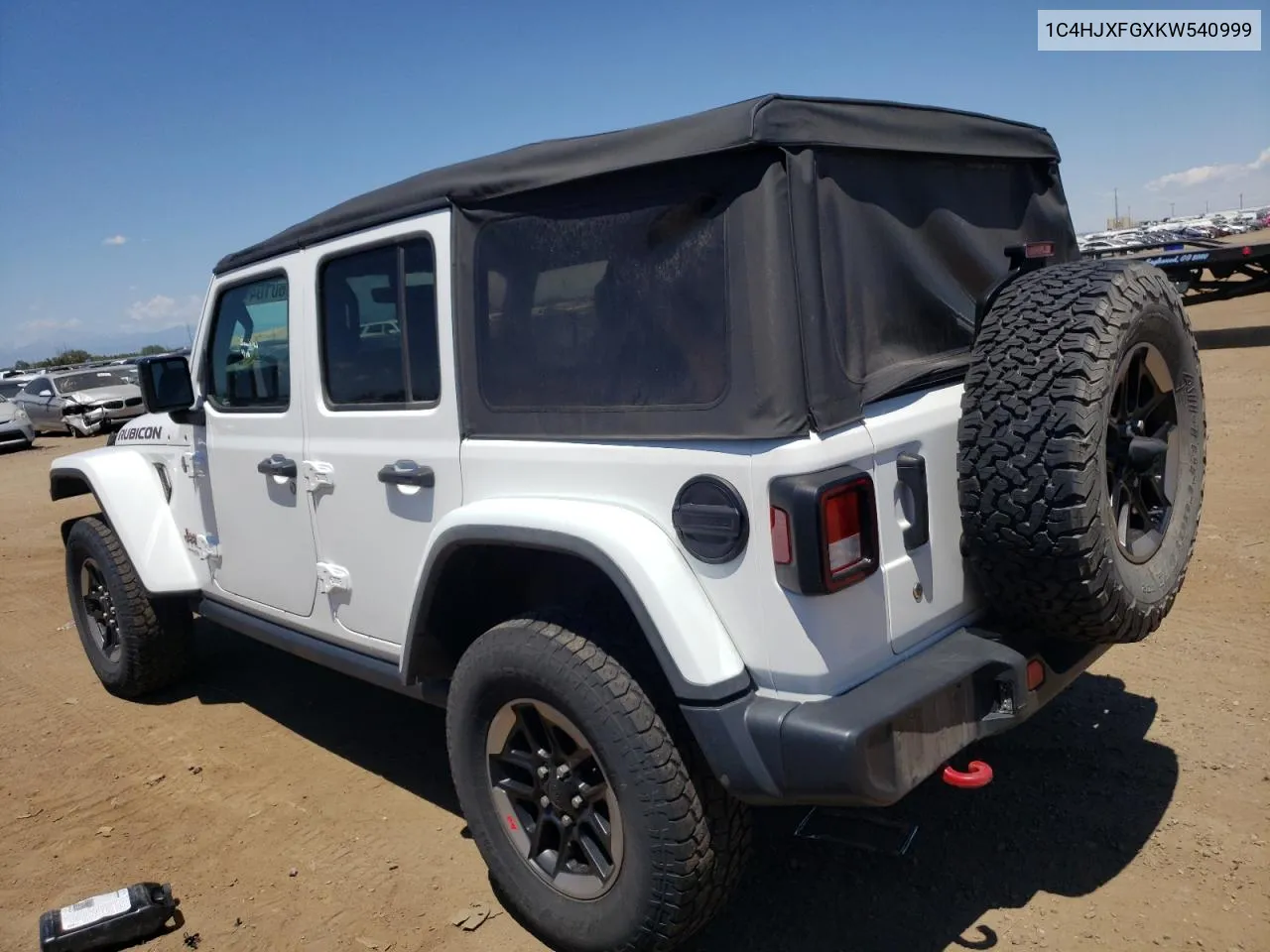 2019 Jeep Wrangler Unlimited Rubicon VIN: 1C4HJXFGXKW540999 Lot: 61060104