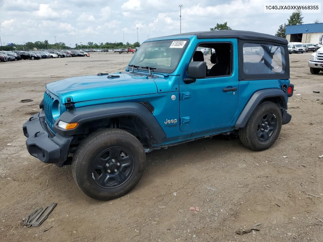 1C4GJXAGXKW668355 2019 Jeep Wrangler Sport