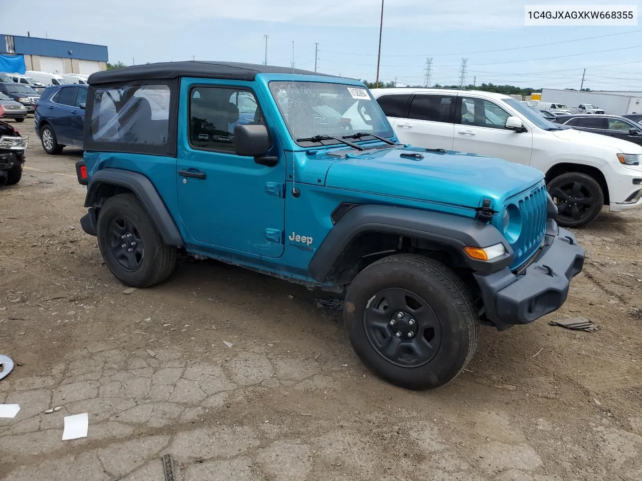 1C4GJXAGXKW668355 2019 Jeep Wrangler Sport