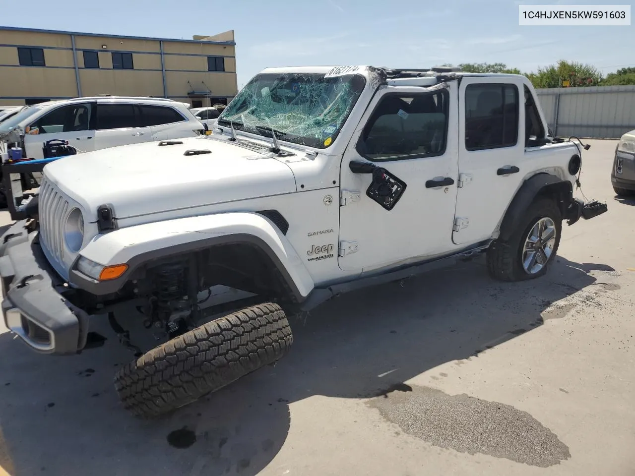 2019 Jeep Wrangler Unlimited Sahara VIN: 1C4HJXEN5KW591603 Lot: 61627174