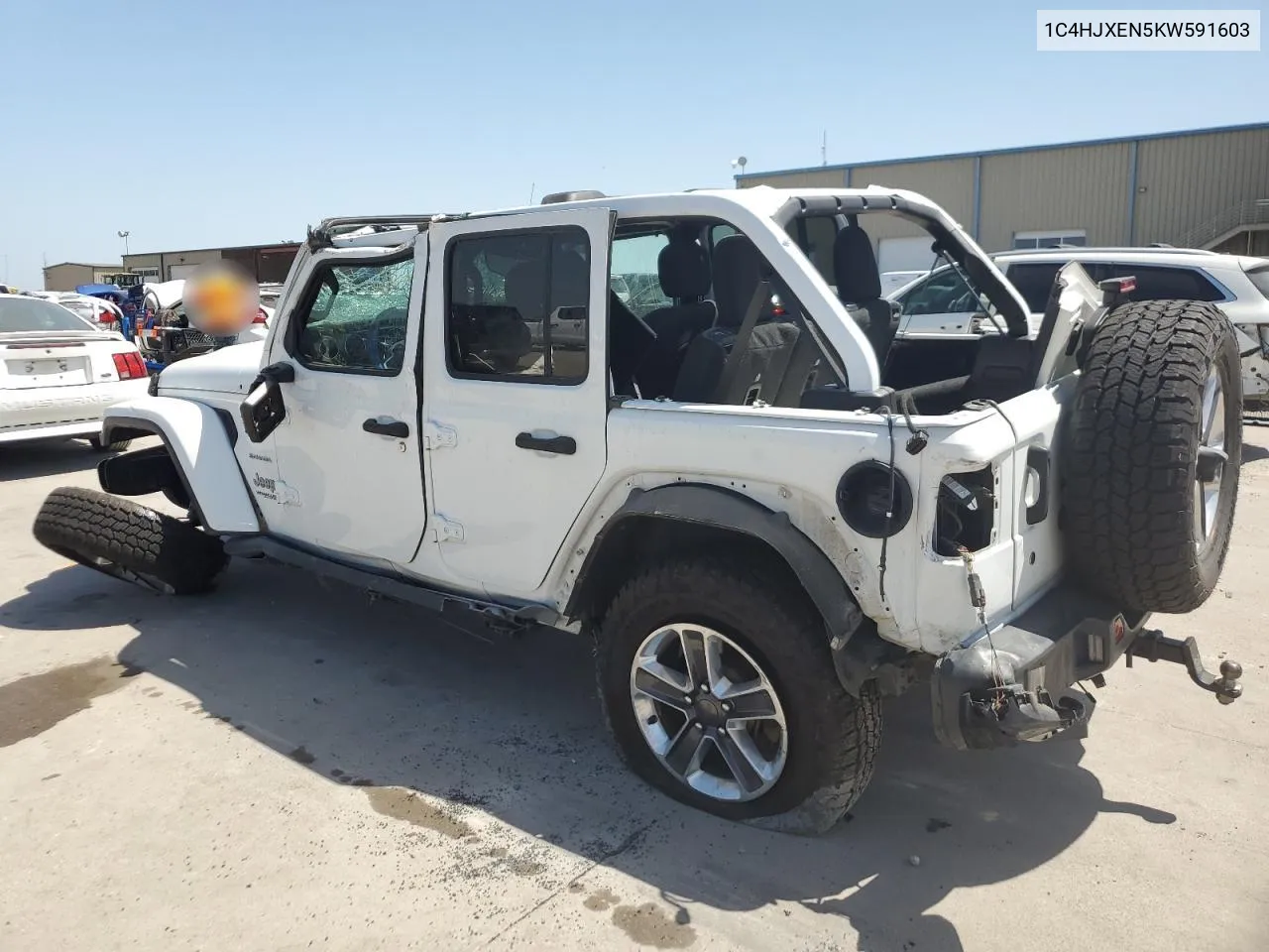 2019 Jeep Wrangler Unlimited Sahara VIN: 1C4HJXEN5KW591603 Lot: 61627174