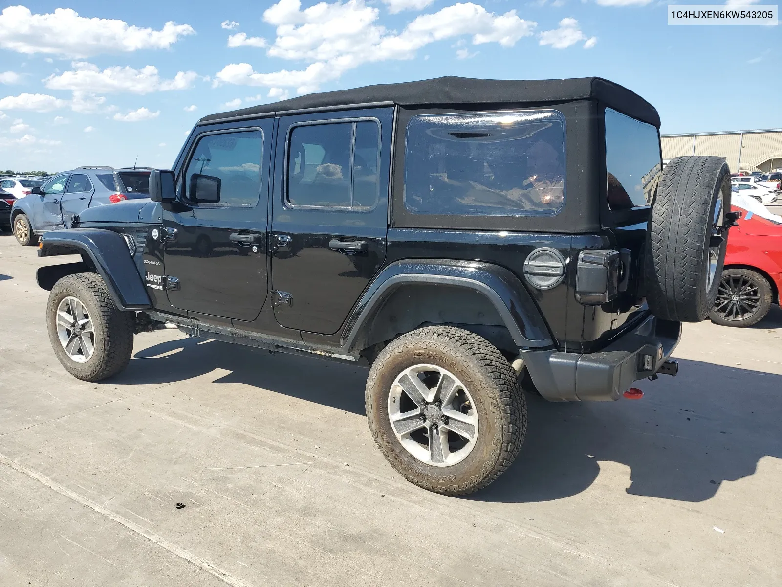 2019 Jeep Wrangler Unlimited Sahara VIN: 1C4HJXEN6KW543205 Lot: 62398114