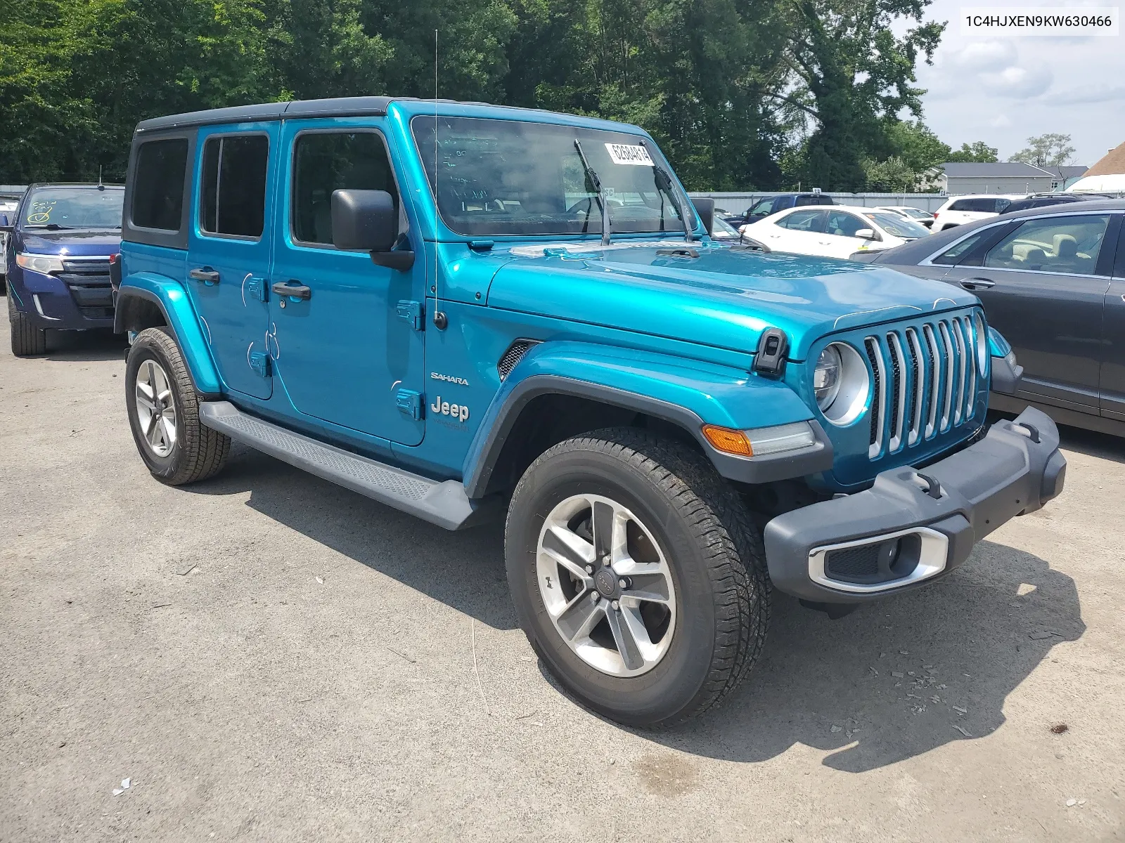 2019 Jeep Wrangler Unlimited Sahara VIN: 1C4HJXEN9KW630466 Lot: 62684814