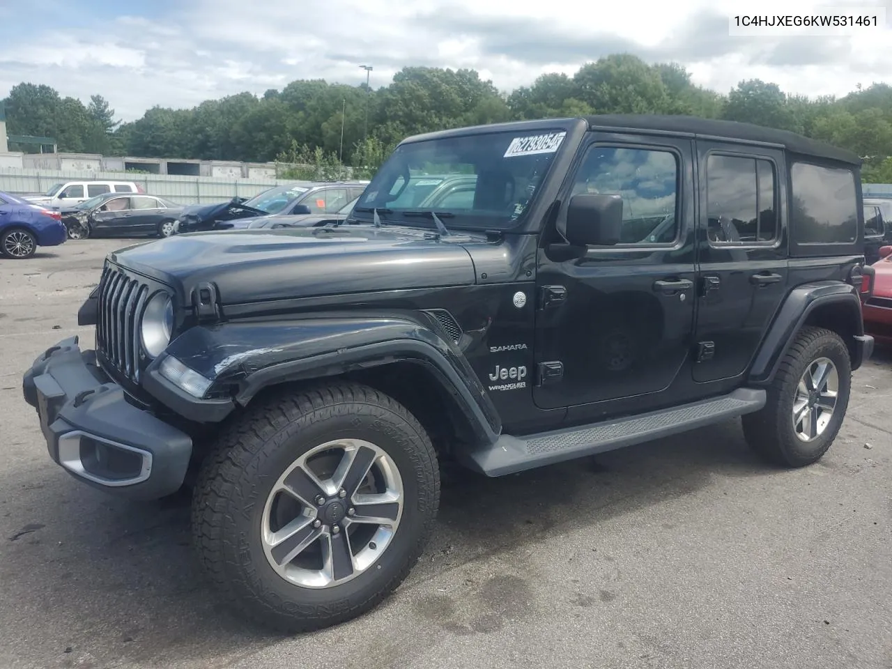 2019 Jeep Wrangler Unlimited Sahara VIN: 1C4HJXEG6KW531461 Lot: 62793054