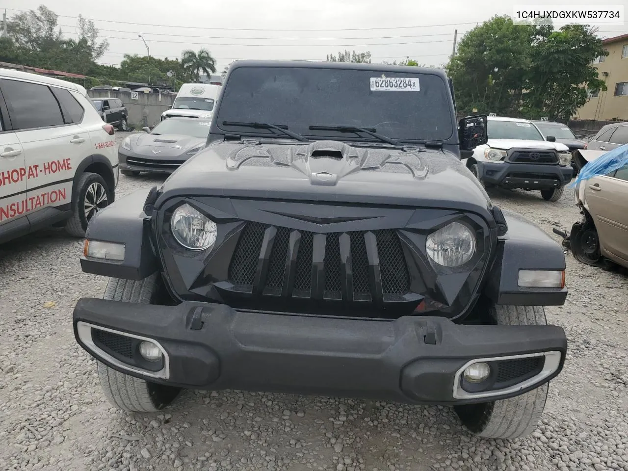 2019 Jeep Wrangler Unlimited Sport VIN: 1C4HJXDGXKW537734 Lot: 62863284