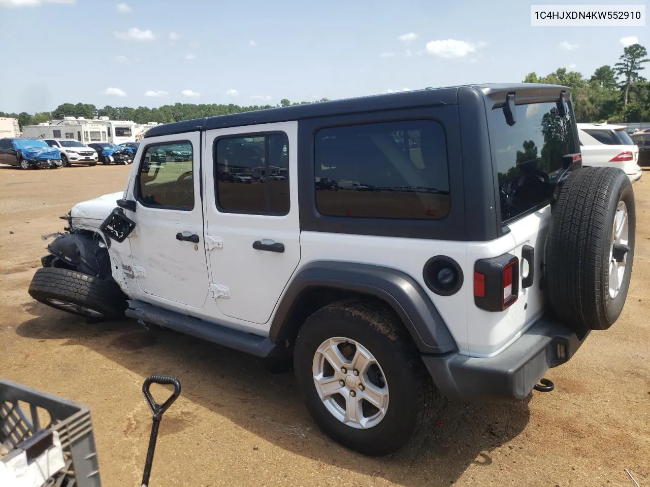 2019 Jeep Wrangler Unlimited Sport VIN: 1C4HJXDN4KW552910 Lot: 63095264