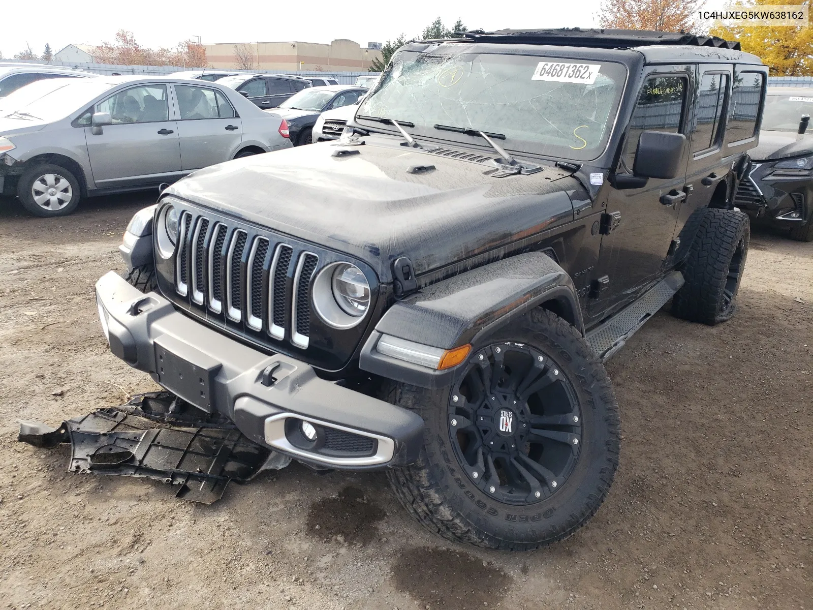 2019 Jeep Wrangler Unlimited Sahara VIN: 1C4HJXEG5KW638162 Lot: 64681362