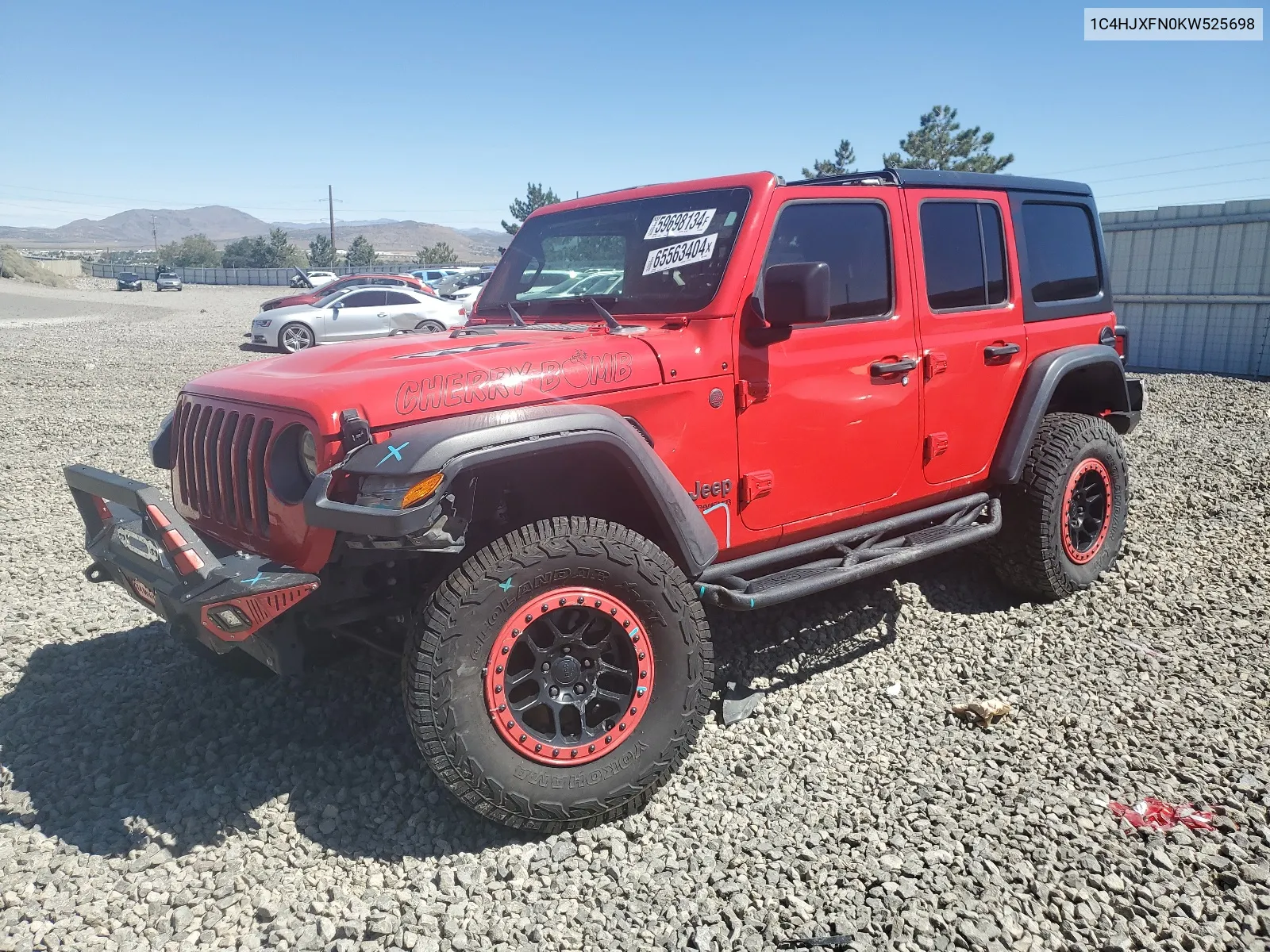 2019 Jeep Wrangler Unlimited Rubicon VIN: 1C4HJXFN0KW525698 Lot: 65563404