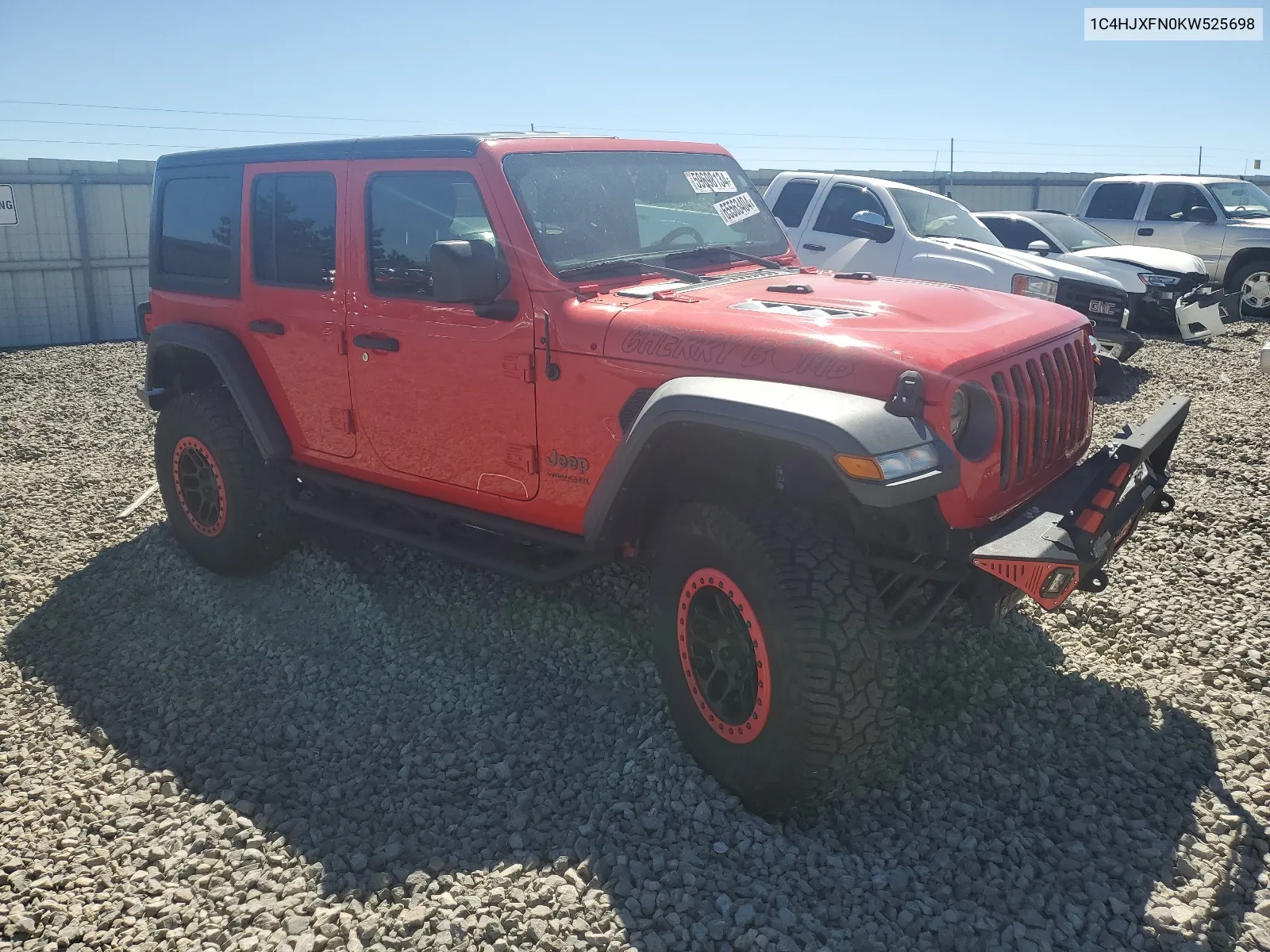 2019 Jeep Wrangler Unlimited Rubicon VIN: 1C4HJXFN0KW525698 Lot: 65563404