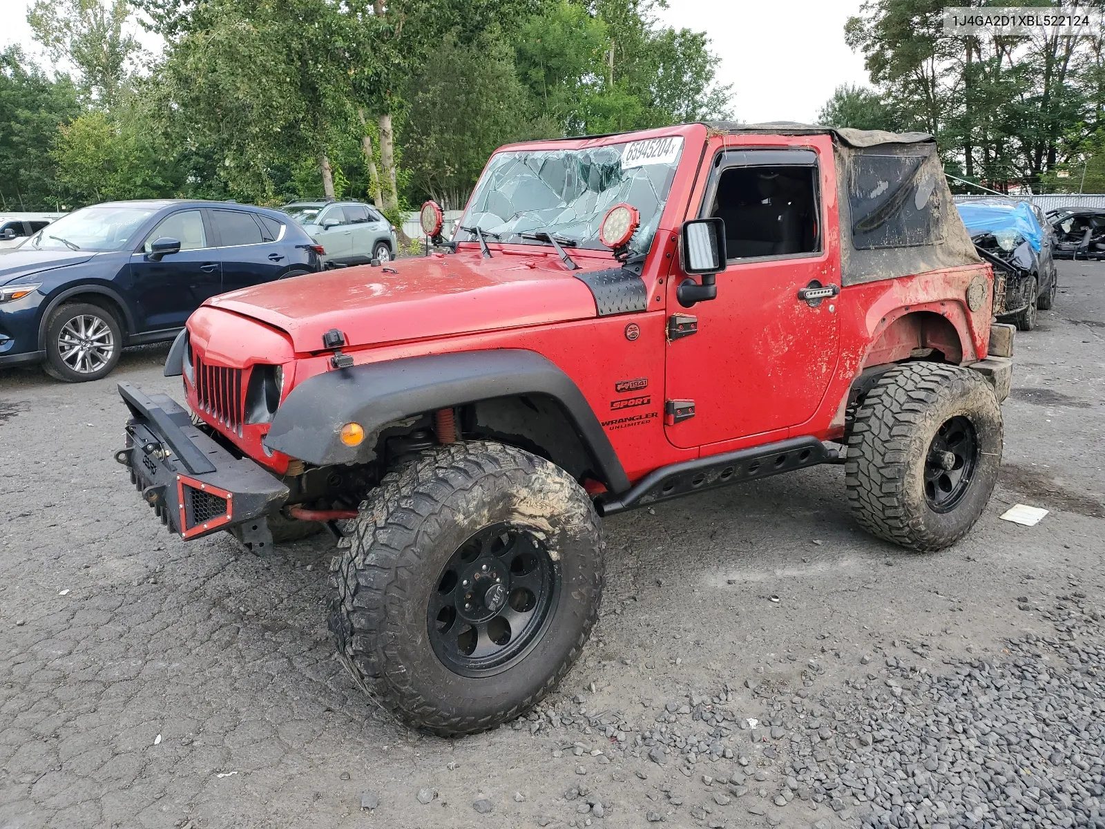 2011 Jeep Wrangler Sport VIN: 1J4GA2D1XBL522124 Lot: 65945204