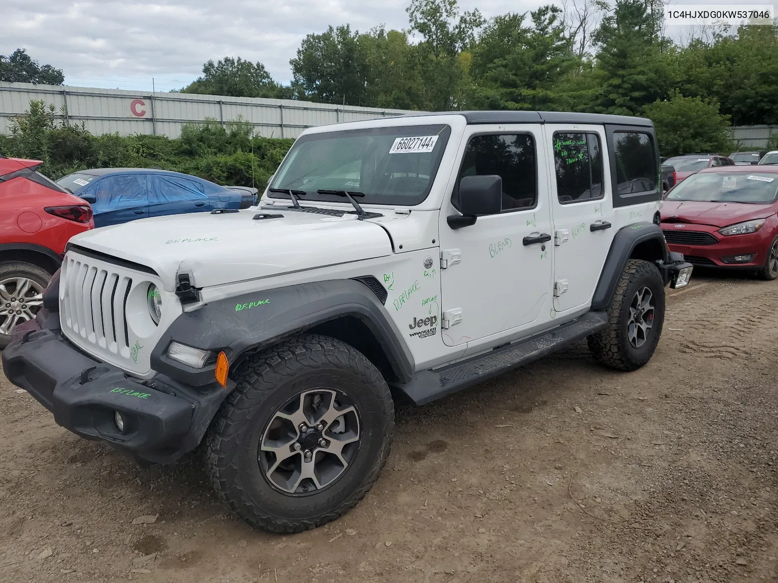 2019 Jeep Wrangler Unlimited Sport VIN: 1C4HJXDG0KW537046 Lot: 66027144