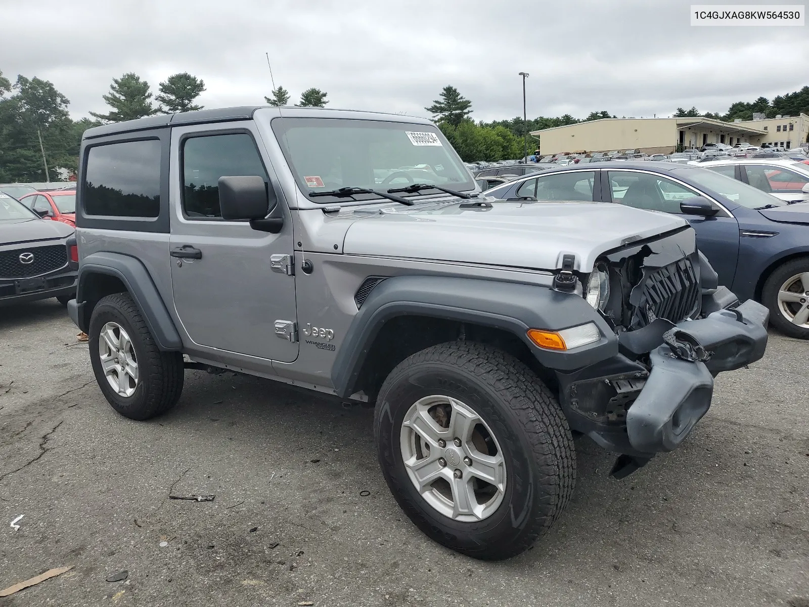 1C4GJXAG8KW564530 2019 Jeep Wrangler Sport