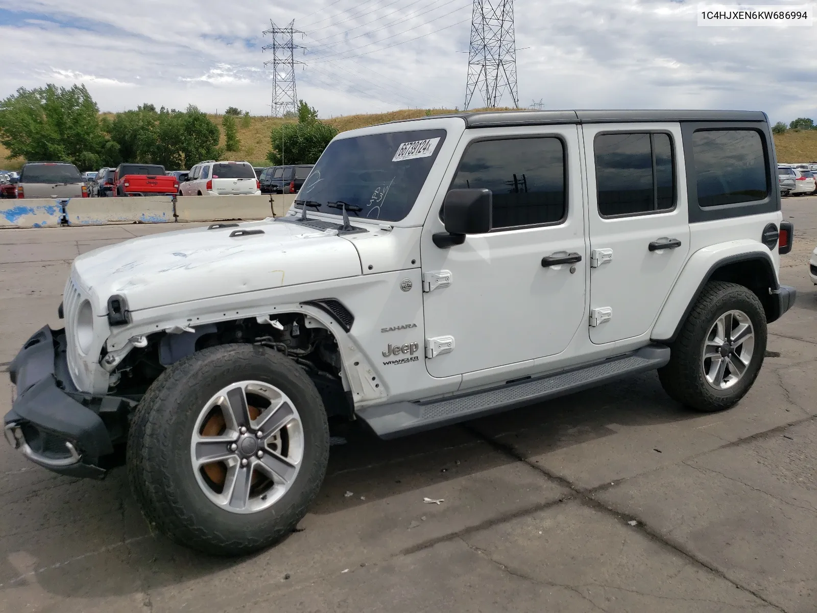 2019 Jeep Wrangler Unlimited Sahara VIN: 1C4HJXEN6KW686994 Lot: 66739124