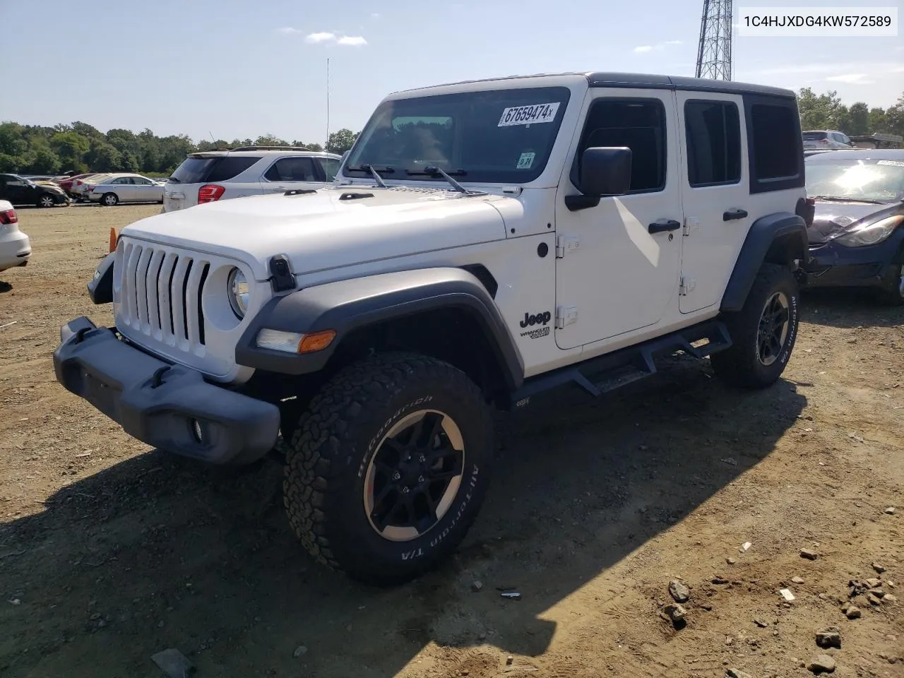 2019 Jeep Wrangler Unlimited Sport VIN: 1C4HJXDG4KW572589 Lot: 67659474