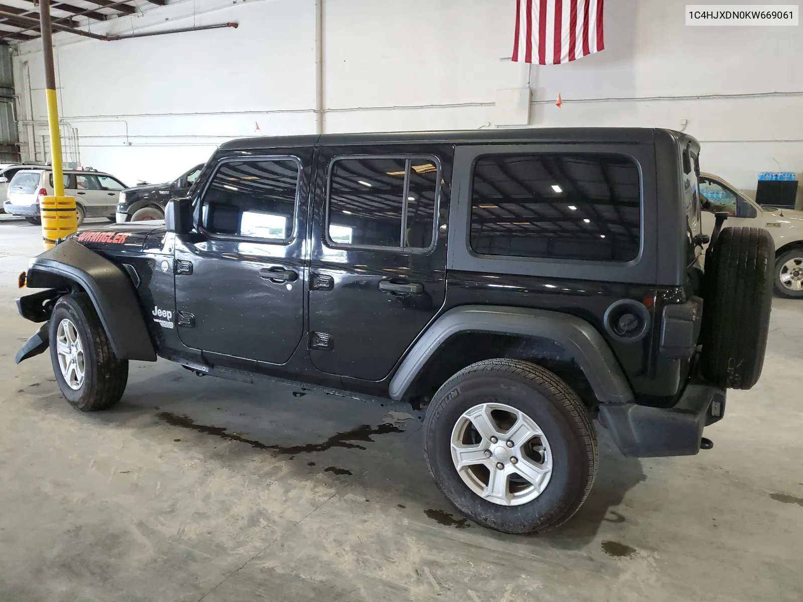 2019 Jeep Wrangler Unlimited Sport VIN: 1C4HJXDN0KW669061 Lot: 68526334