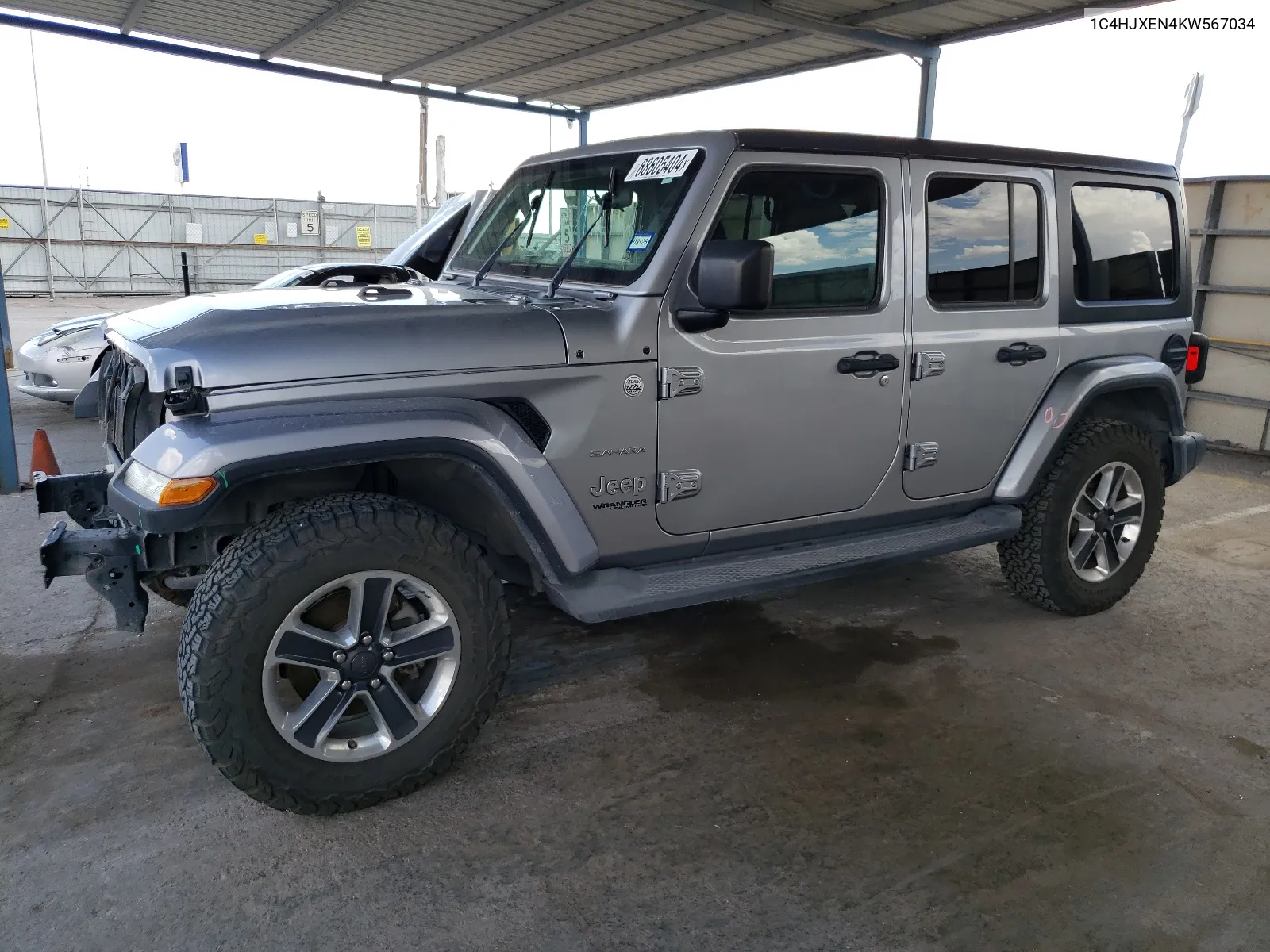 2019 Jeep Wrangler Unlimited Sahara VIN: 1C4HJXEN4KW567034 Lot: 68605404