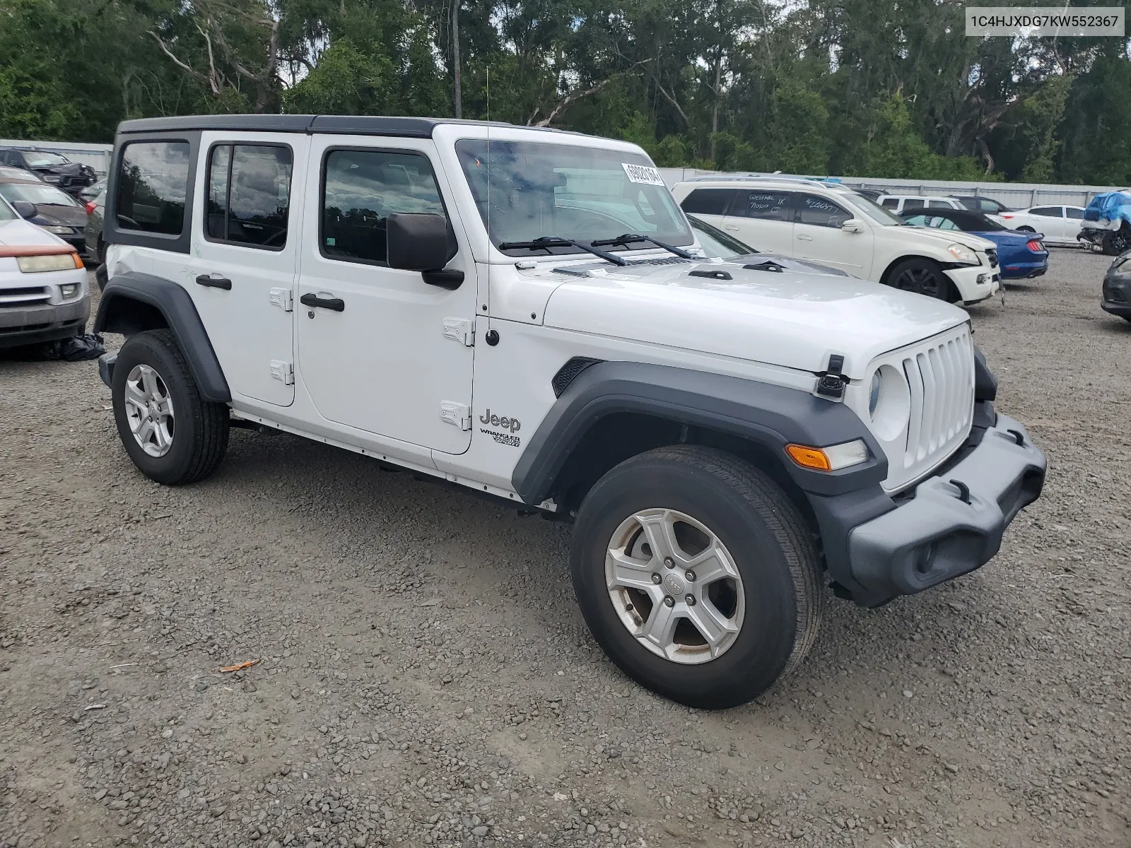 2019 Jeep Wrangler Unlimited Sport VIN: 1C4HJXDG7KW552367 Lot: 69020164