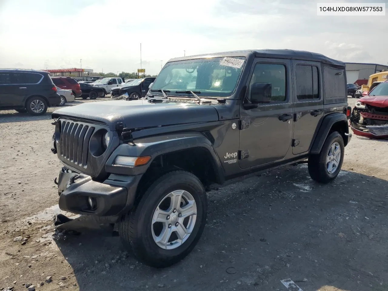 2019 Jeep Wrangler Unlimited Sport VIN: 1C4HJXDG8KW577553 Lot: 69044004