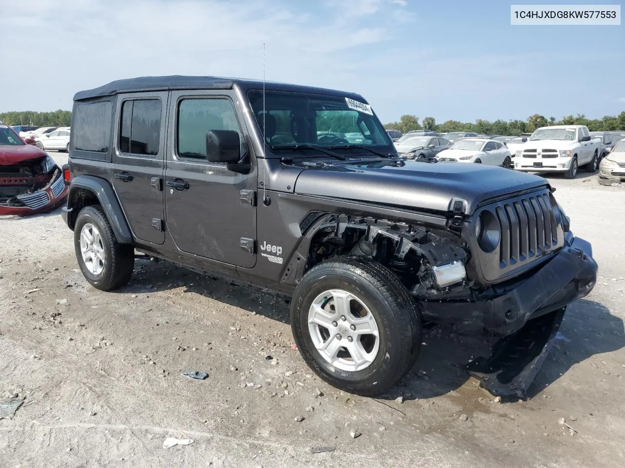 2019 Jeep Wrangler Unlimited Sport VIN: 1C4HJXDG8KW577553 Lot: 69044004