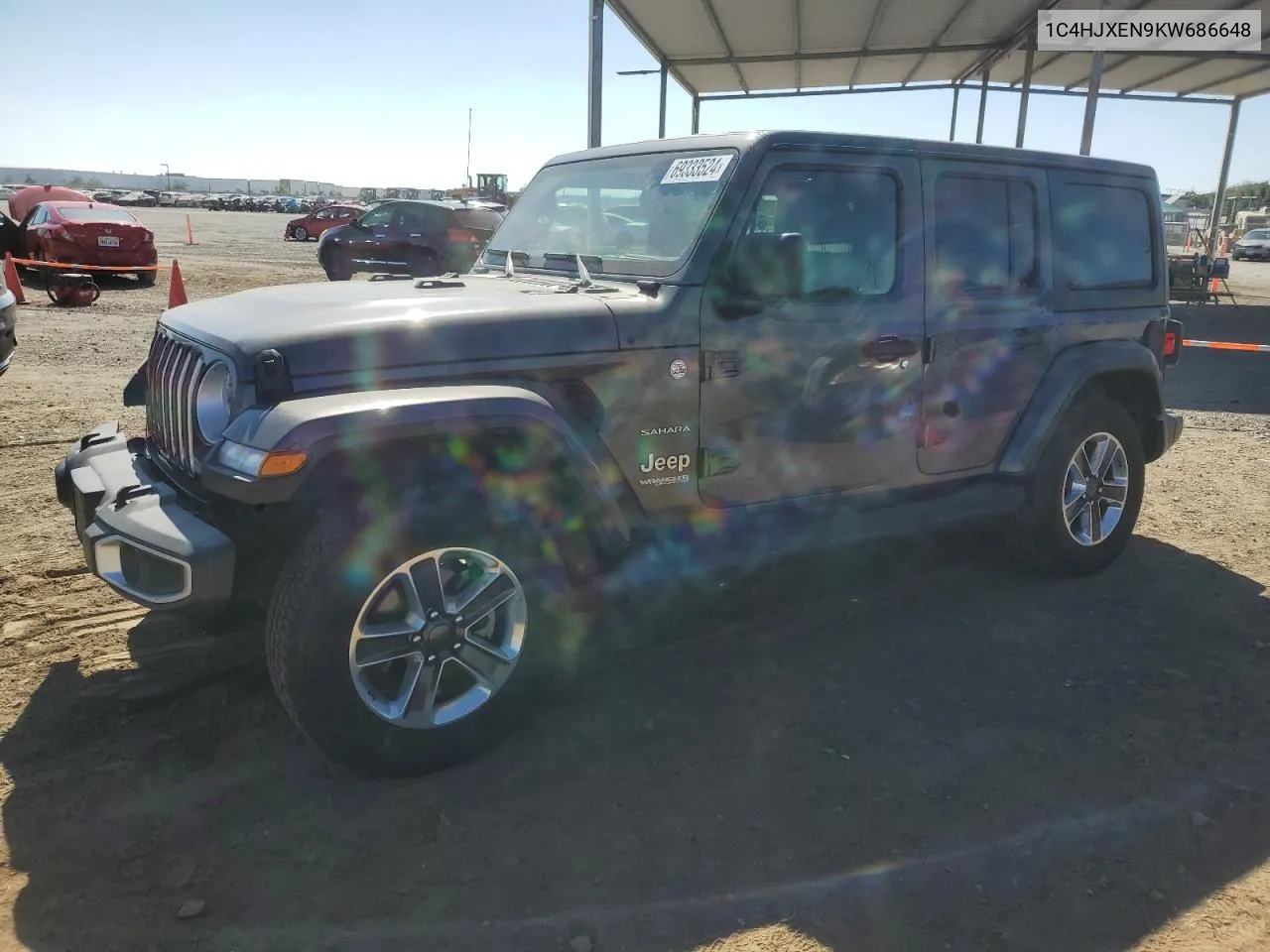 2019 Jeep Wrangler Unlimited Sahara VIN: 1C4HJXEN9KW686648 Lot: 69333524