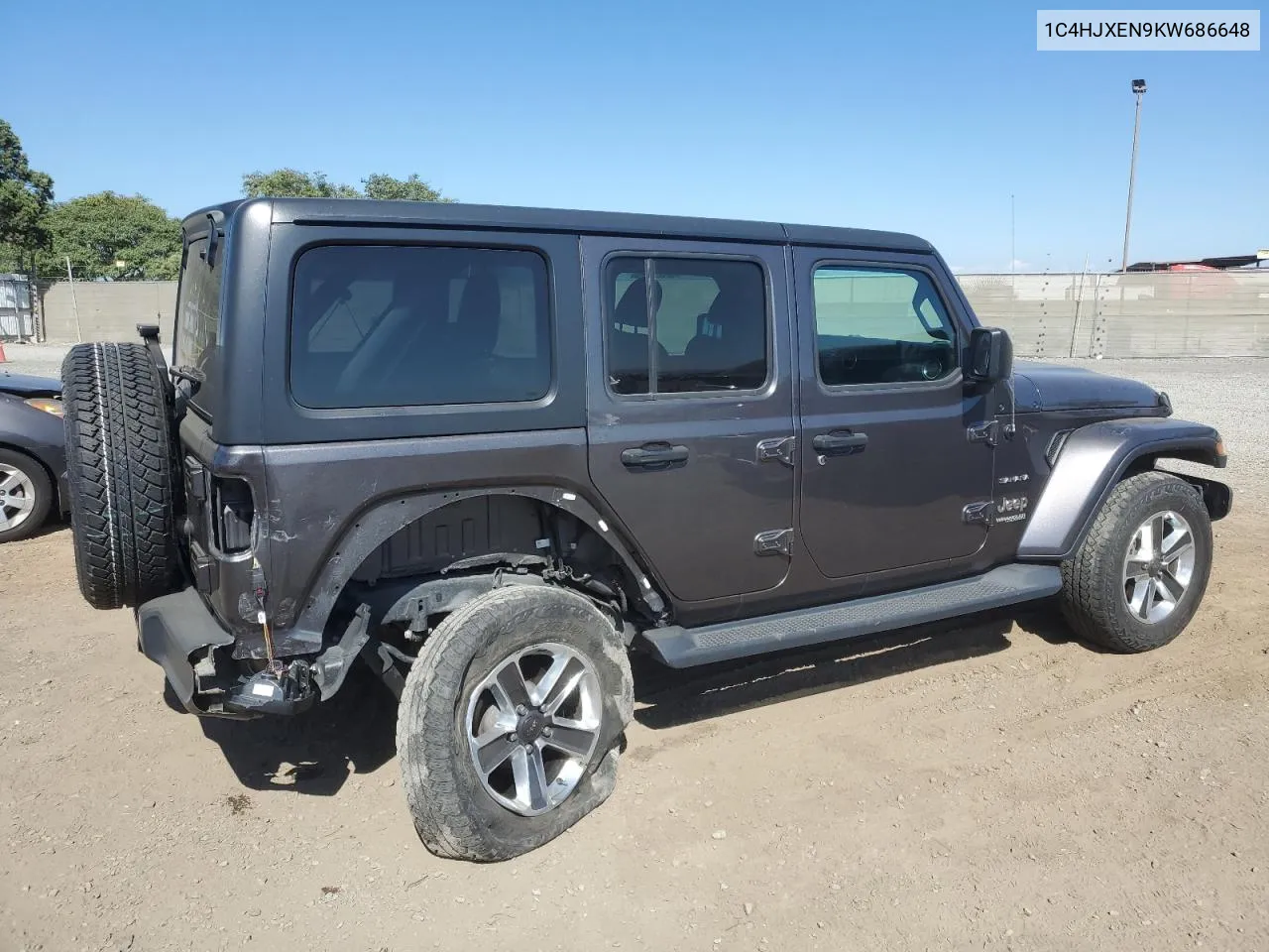 2019 Jeep Wrangler Unlimited Sahara VIN: 1C4HJXEN9KW686648 Lot: 69333524