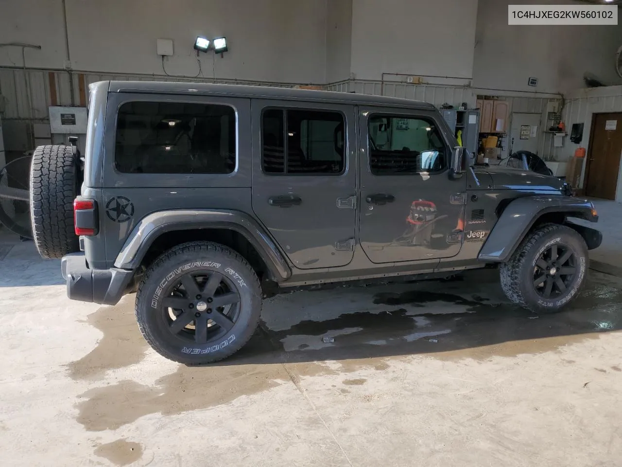 2019 Jeep Wrangler Unlimited Sahara VIN: 1C4HJXEG2KW560102 Lot: 69412234