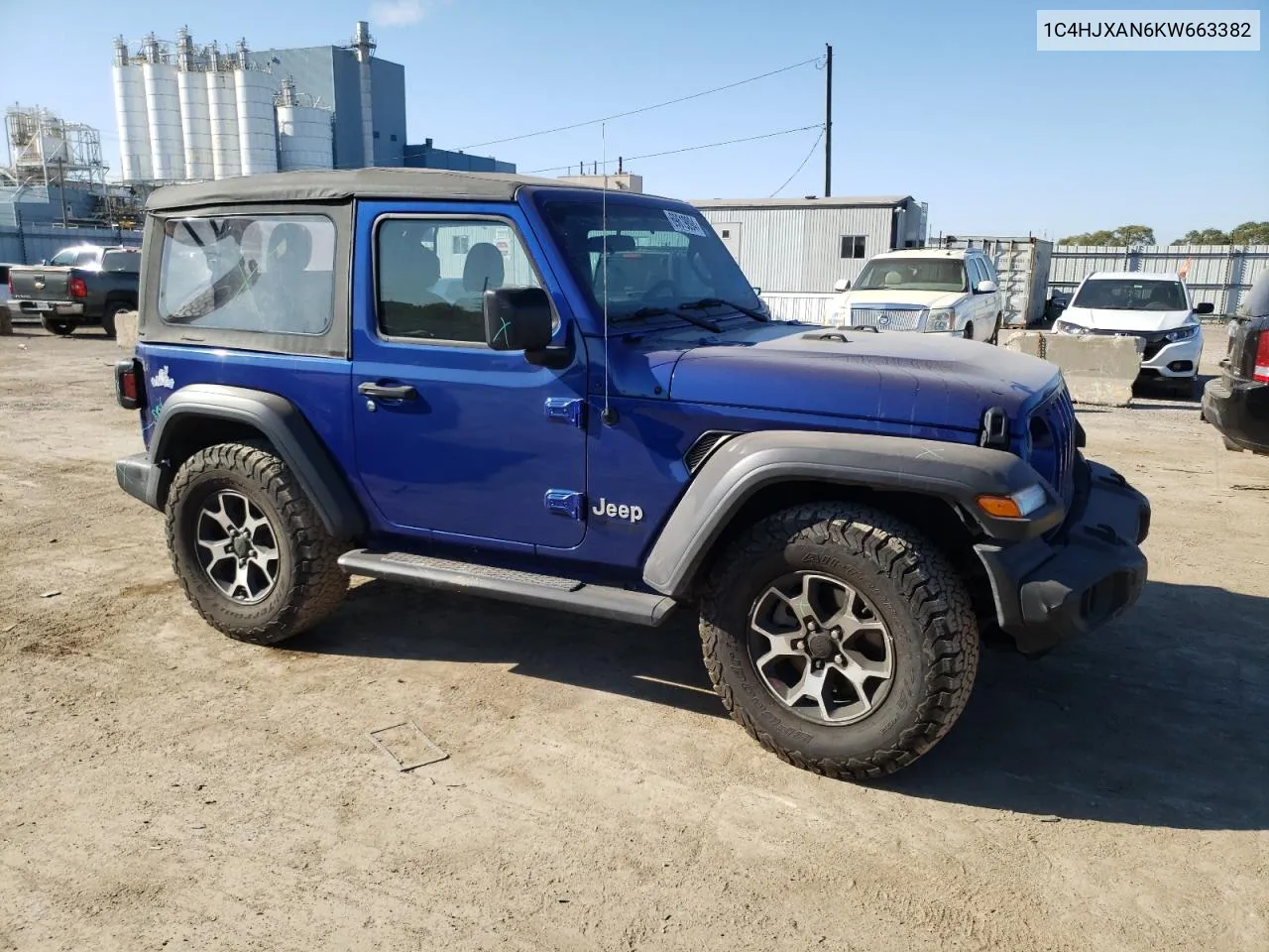 1C4HJXAN6KW663382 2019 Jeep Wrangler Sport