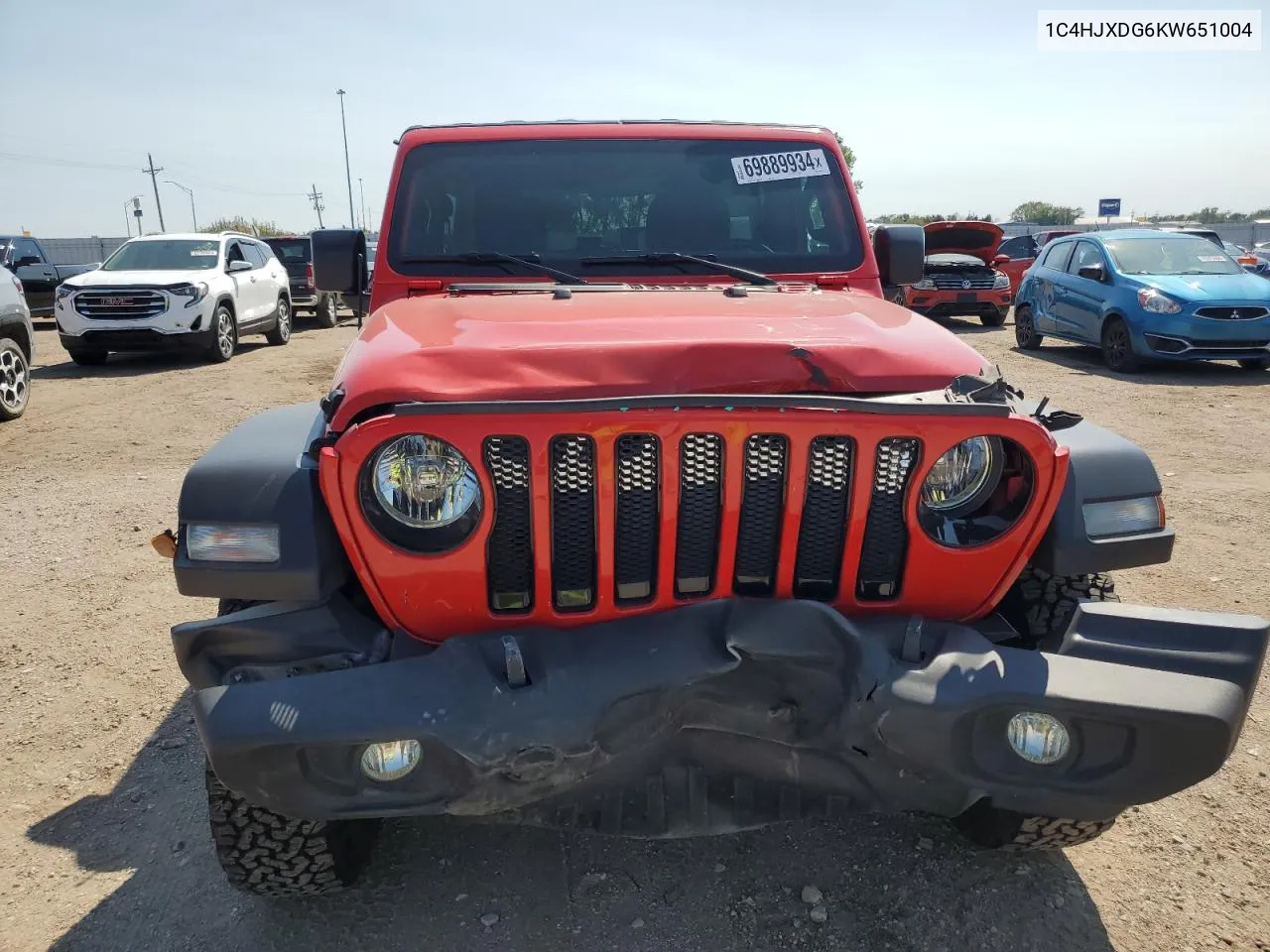 2019 Jeep Wrangler Unlimited Sport VIN: 1C4HJXDG6KW651004 Lot: 69889934