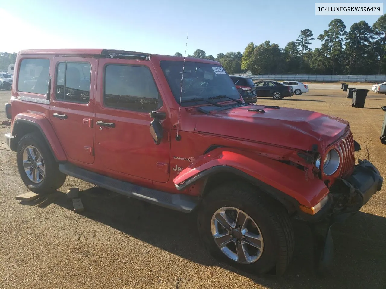 2019 Jeep Wrangler Unlimited Sahara VIN: 1C4HJXEG9KW596479 Lot: 70182654