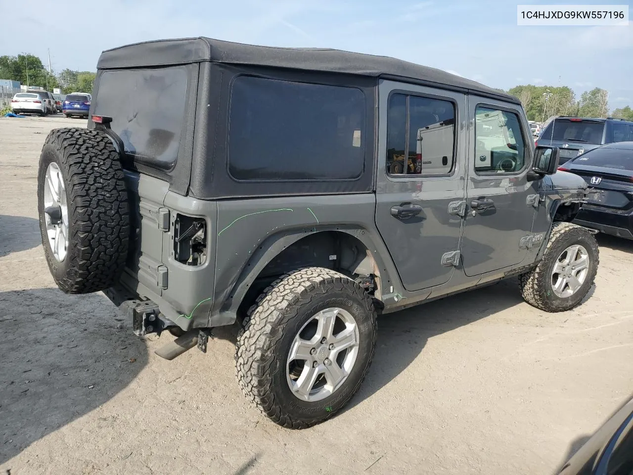 2019 Jeep Wrangler Unlimited Sport VIN: 1C4HJXDG9KW557196 Lot: 70531614