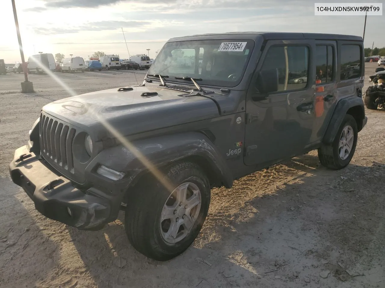 2019 Jeep Wrangler Unlimited Sport VIN: 1C4HJXDN5KW592199 Lot: 70577954