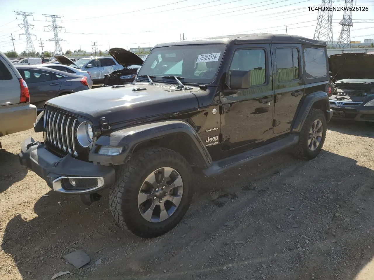 1C4HJXEN2KW526126 2019 Jeep Wrangler Unlimited Sahara