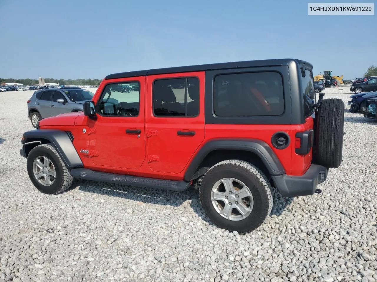 2019 Jeep Wrangler Unlimited Sport VIN: 1C4HJXDN1KW691229 Lot: 70967414