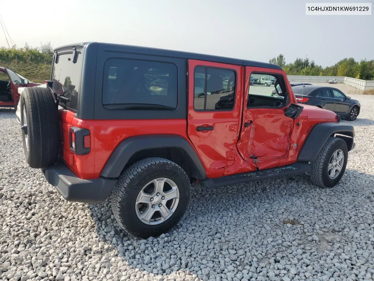 2019 Jeep Wrangler Unlimited Sport VIN: 1C4HJXDN1KW691229 Lot: 70967414