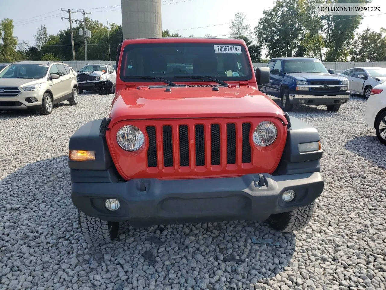 2019 Jeep Wrangler Unlimited Sport VIN: 1C4HJXDN1KW691229 Lot: 70967414