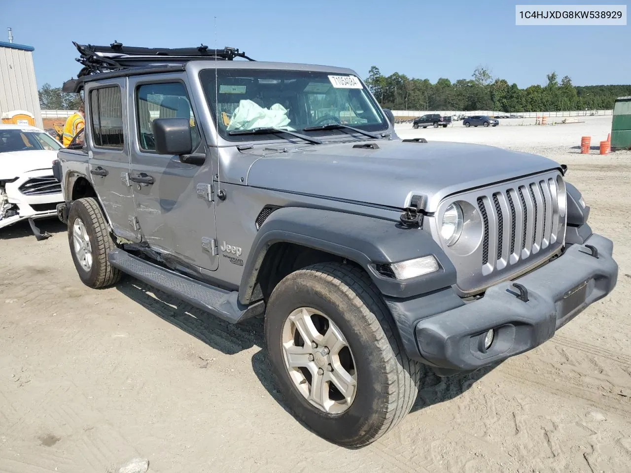 1C4HJXDG8KW538929 2019 Jeep Wrangler Unlimited Sport