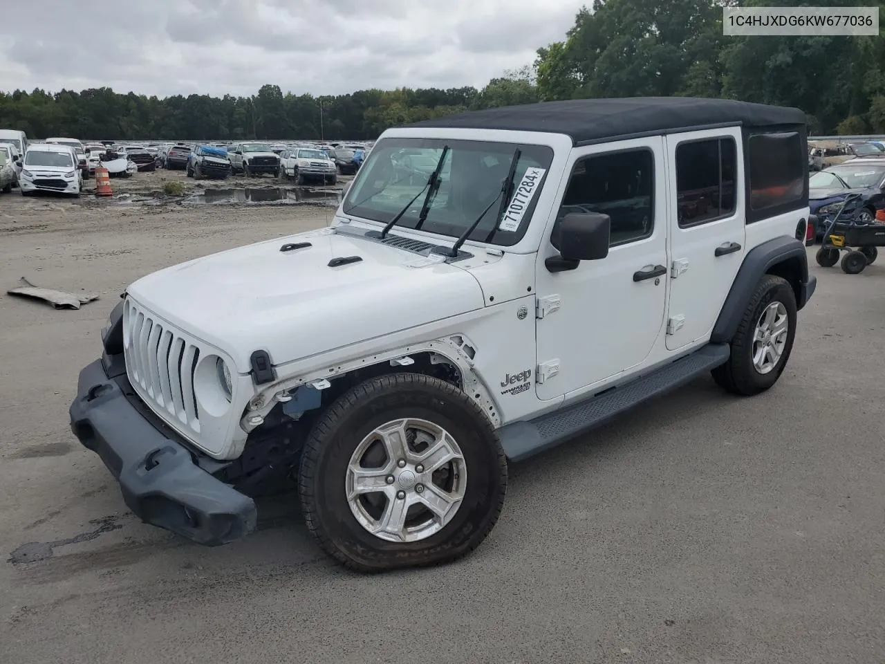 2019 Jeep Wrangler Unlimited Sport VIN: 1C4HJXDG6KW677036 Lot: 71077284