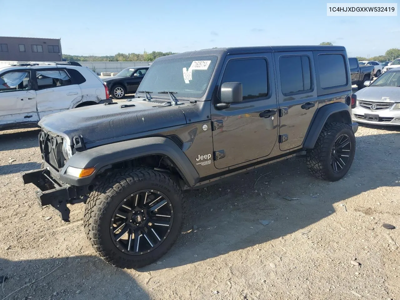 1C4HJXDGXKW532419 2019 Jeep Wrangler Unlimited Sport