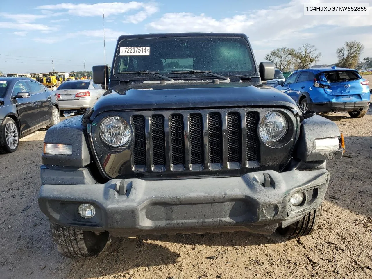 2019 Jeep Wrangler Unlimited Sport VIN: 1C4HJXDG7KW652856 Lot: 72207514