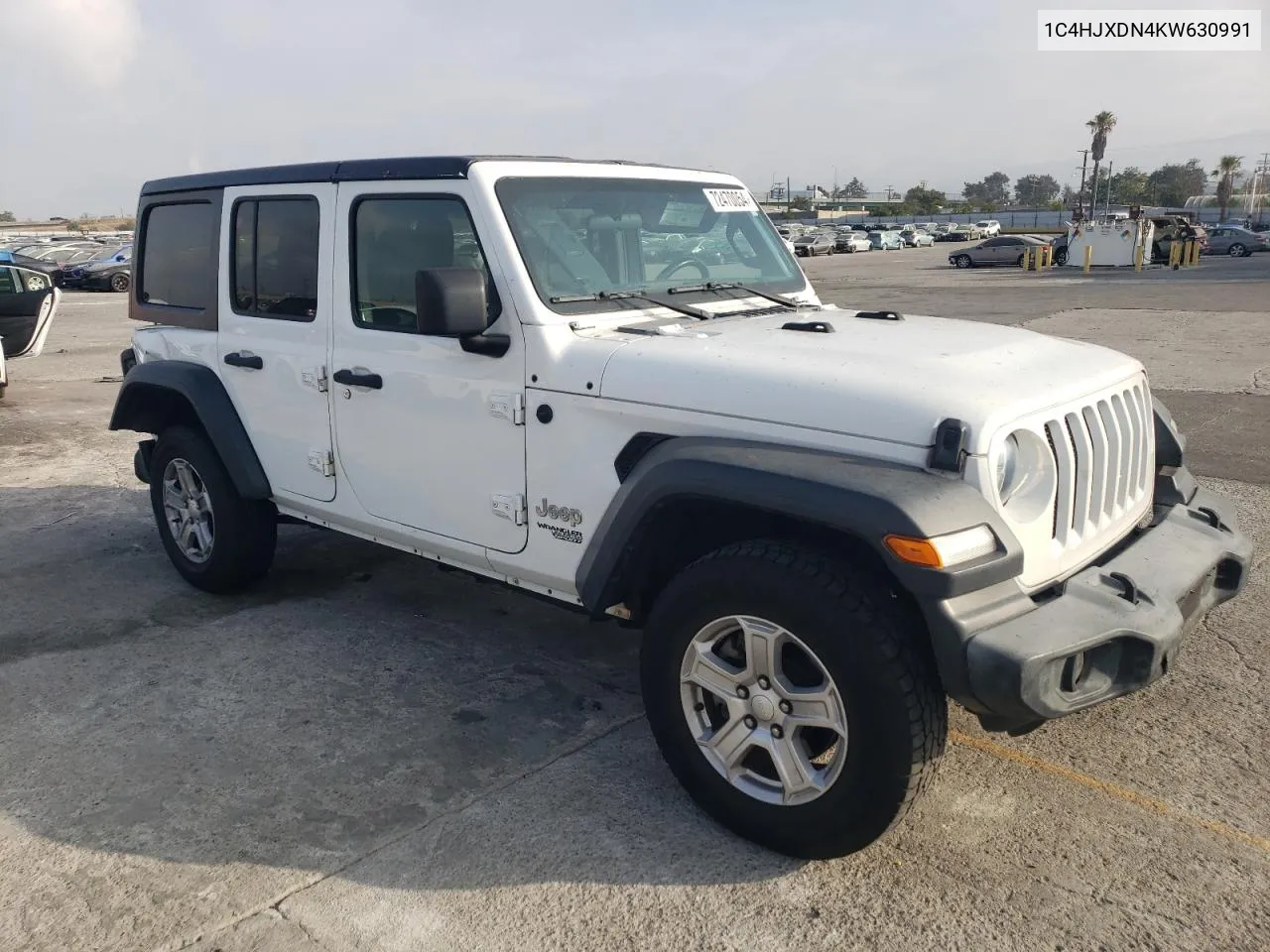 2019 Jeep Wrangler Unlimited Sport VIN: 1C4HJXDN4KW630991 Lot: 72470054