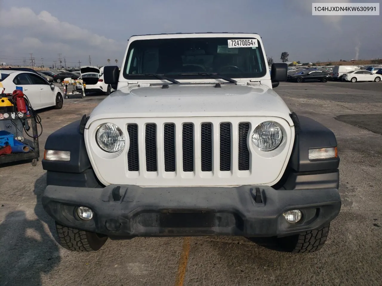 2019 Jeep Wrangler Unlimited Sport VIN: 1C4HJXDN4KW630991 Lot: 72470054